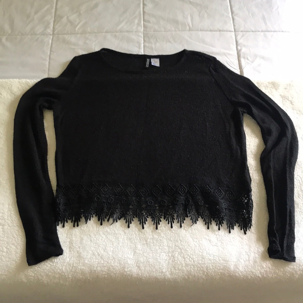 Black long sleeve top